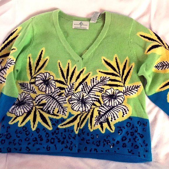 Design Options By Philip & Jane Gordon Sweaters - Mint Green/Blue sweeter